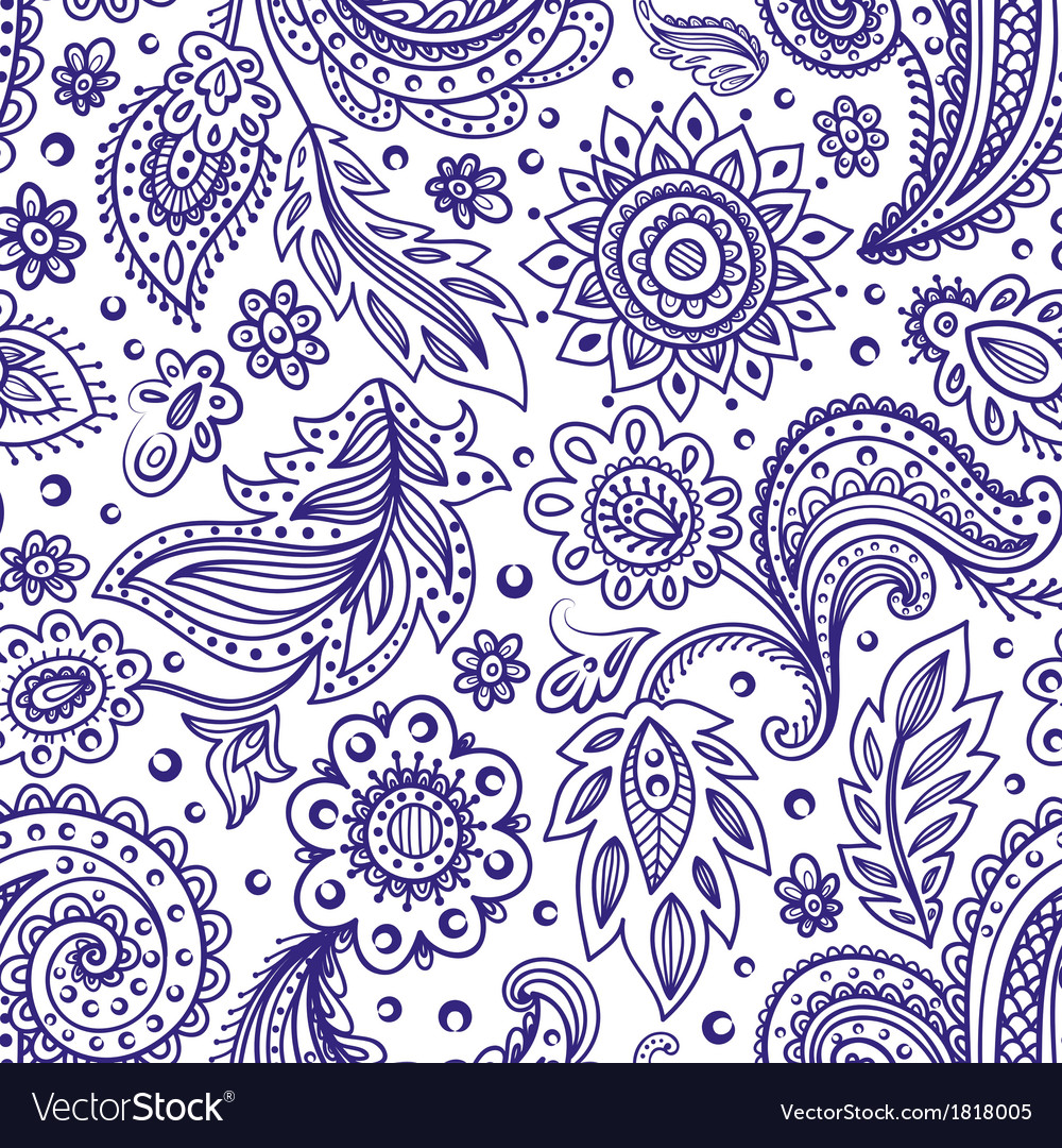 Beautiful floral seamless Royalty Free Vector Image