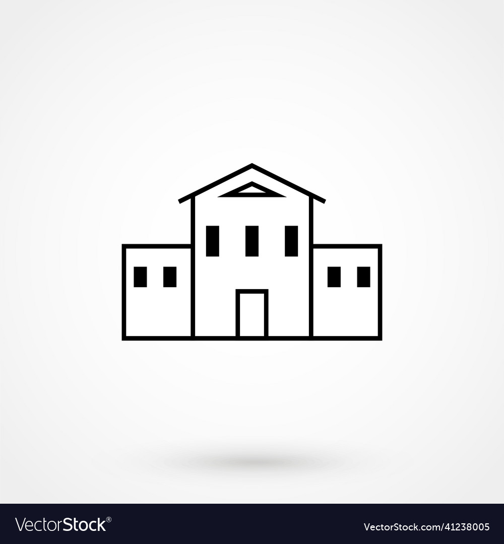 Building icon flat design isolated on background