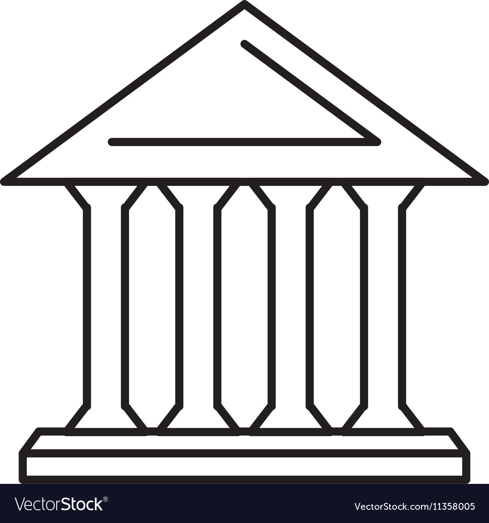 Classical Columns Building Icon