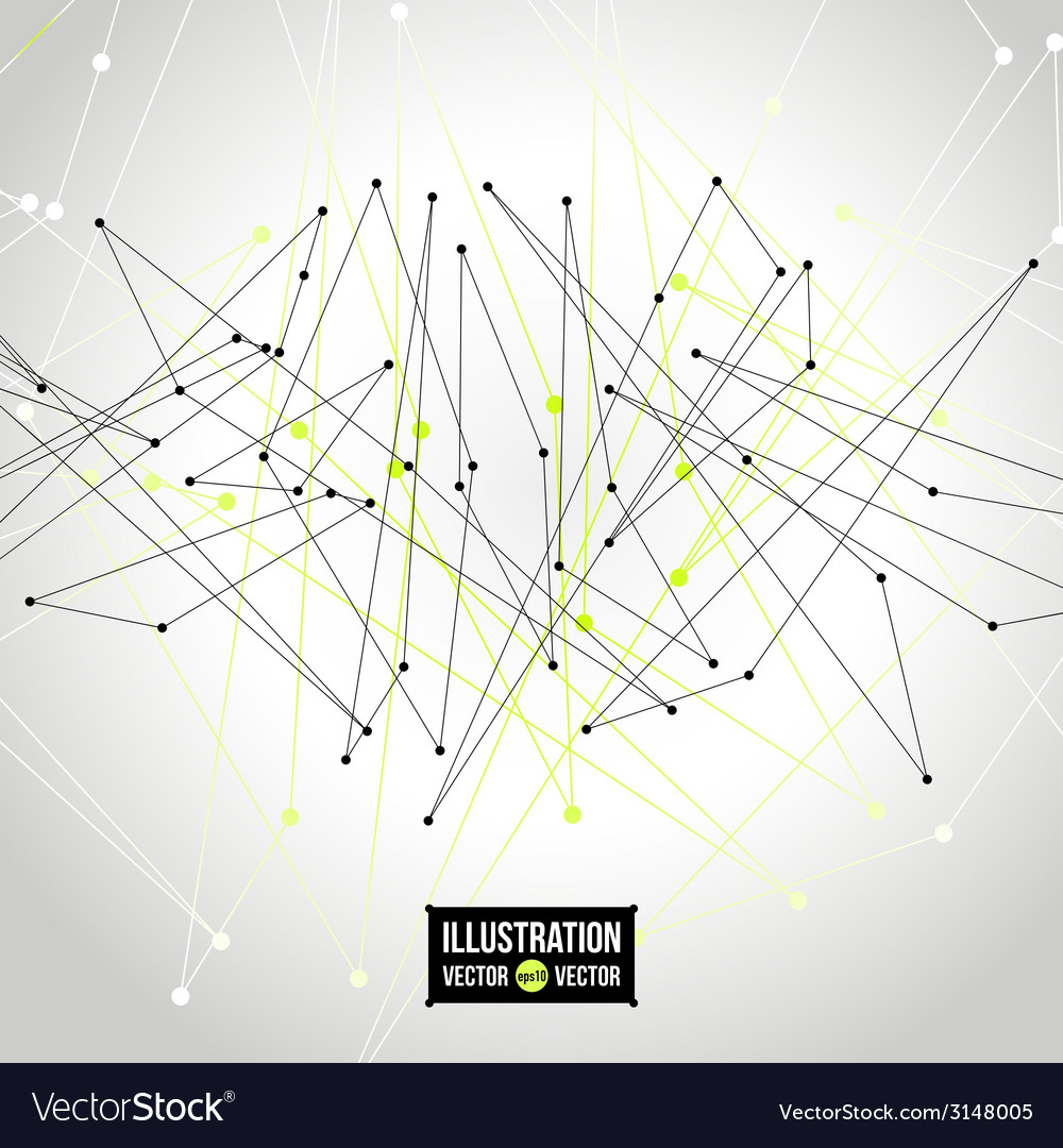Connecting Dots - Connection Business and Science Vector Image