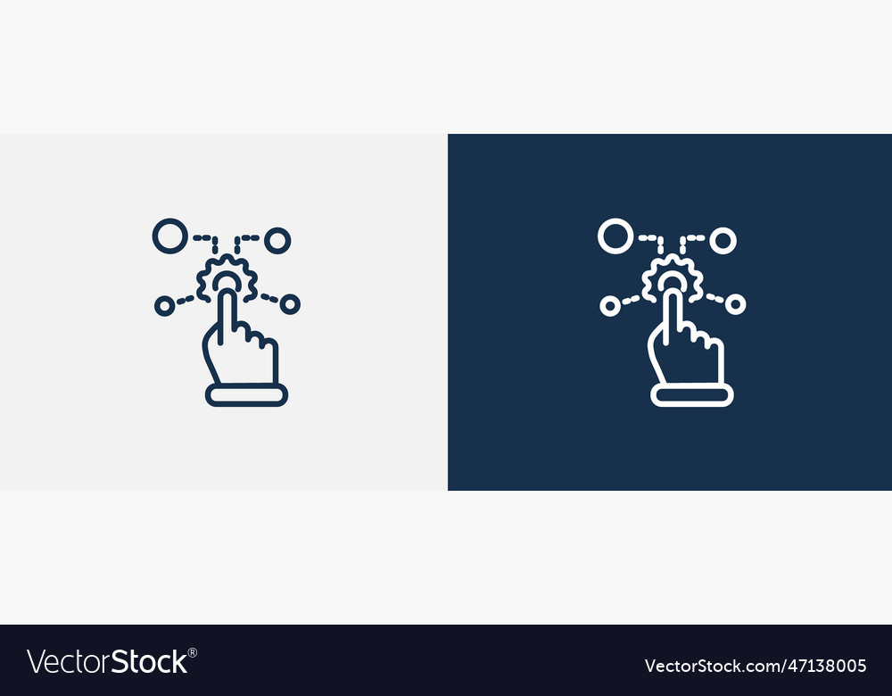 Control icon outline from artificial