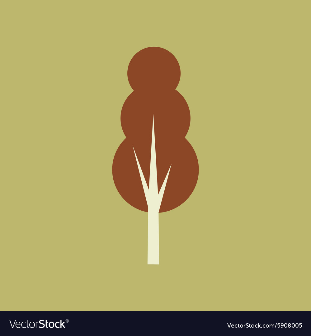 Flat with shadow icon and mobile application tree