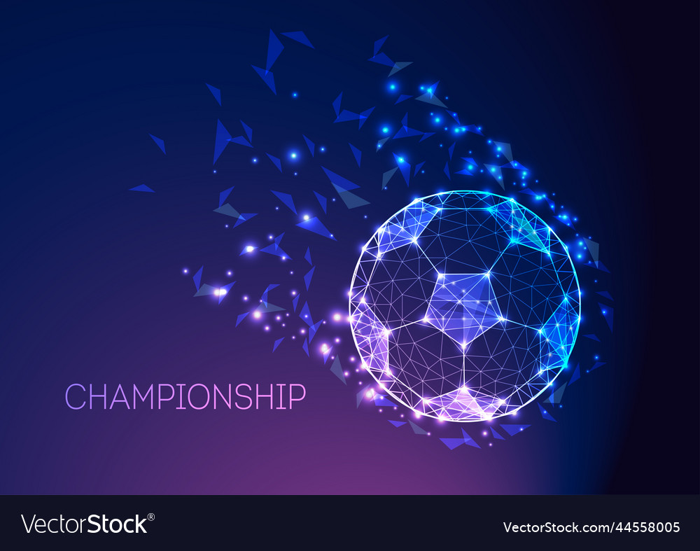 Football championship concept with futuristic Vector Image