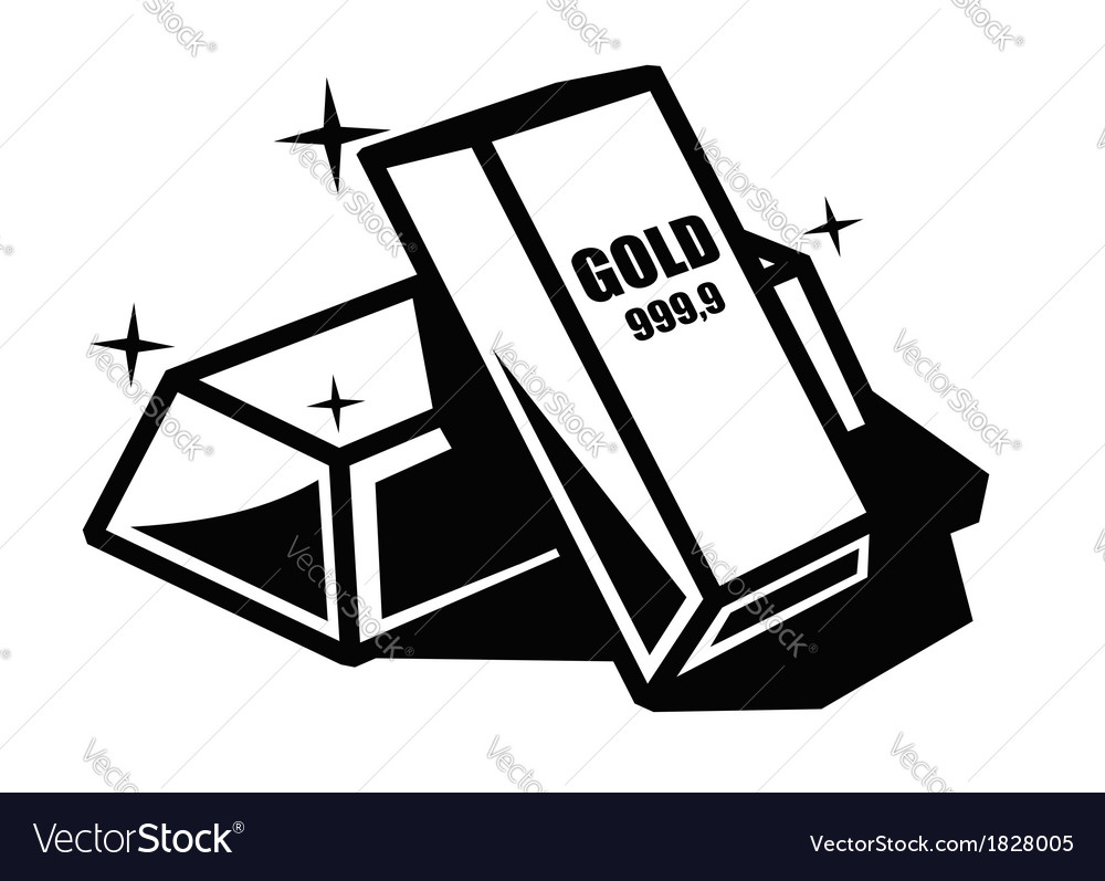 Gold bars Royalty Free Vector Image - VectorStock