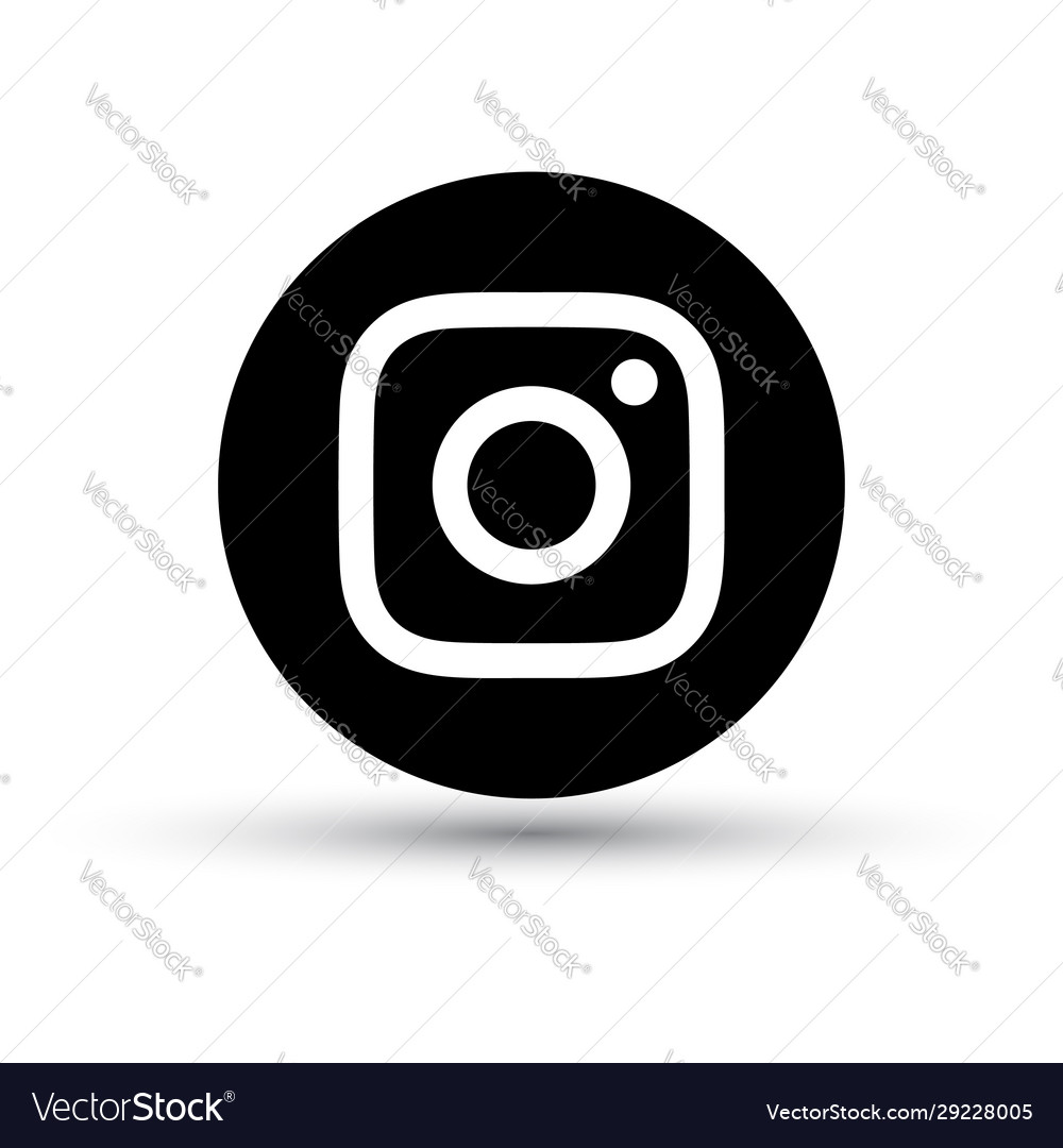 instagram logo black and white