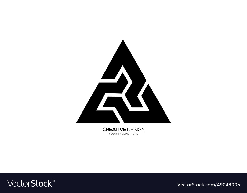 Letter c p u with modern triangle shape abstract Vector Image Letter c p u with modern triangle shape abstract