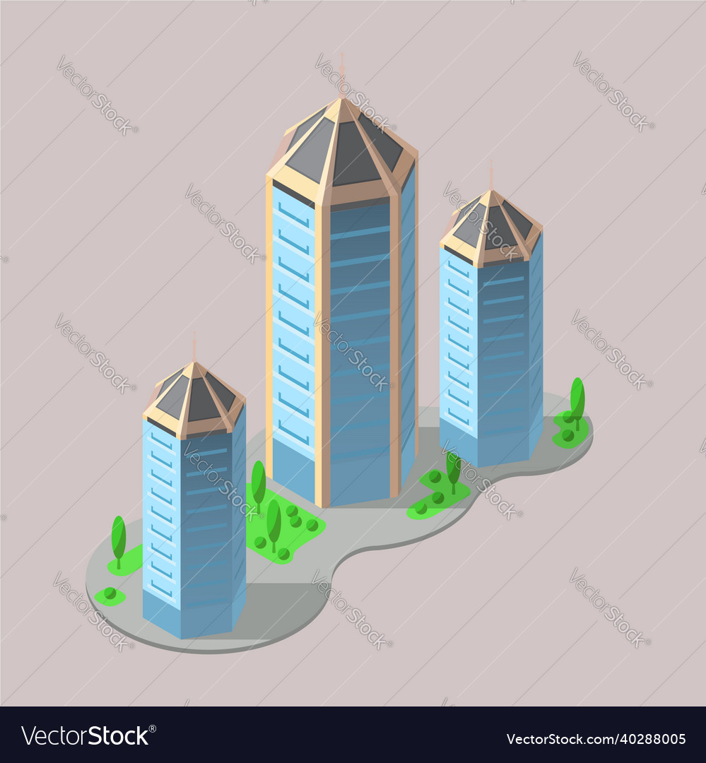 Modern building skyscraper high business