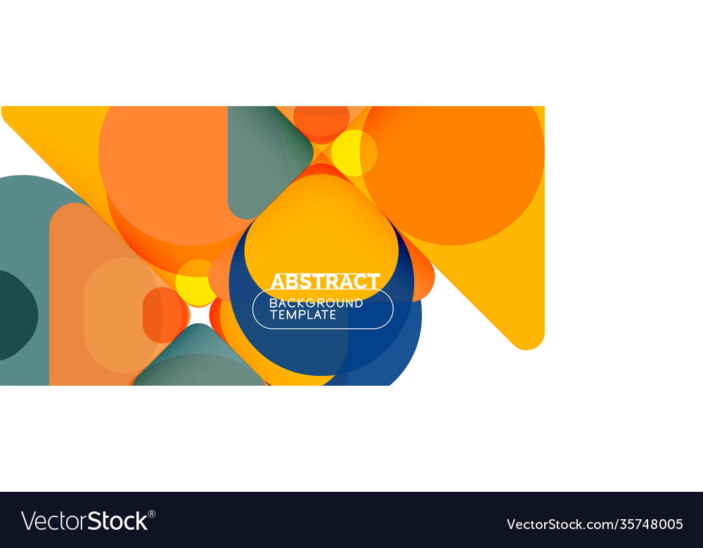 Modern geometric round shapes and dynamic lines vector image Modern geometric round shapes and dynamic lines