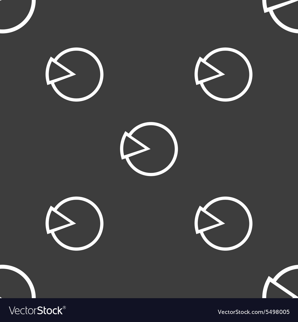 Pie chart graph icon sign seamless pattern