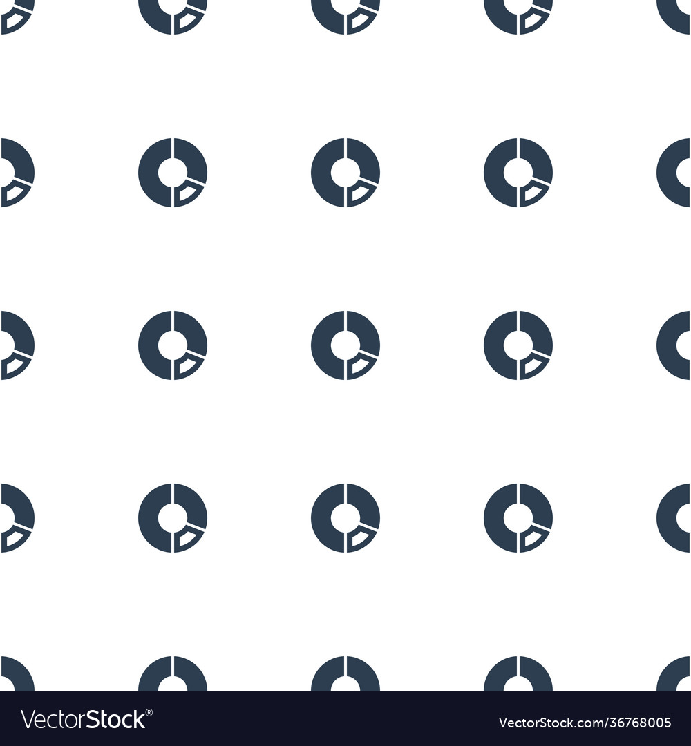 Pie chart icon pattern seamless white background