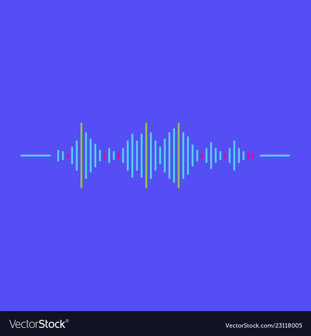 Sound wave rhythm symbol with minimalistic style Vector Image Sound wave rhythm symbol with minimalistic style