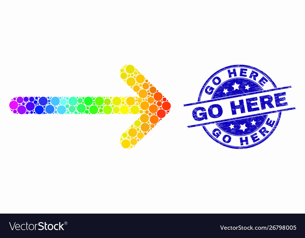 Spectrum pixelated arrow right icon vector image Spectrum pixelated arrow right icon