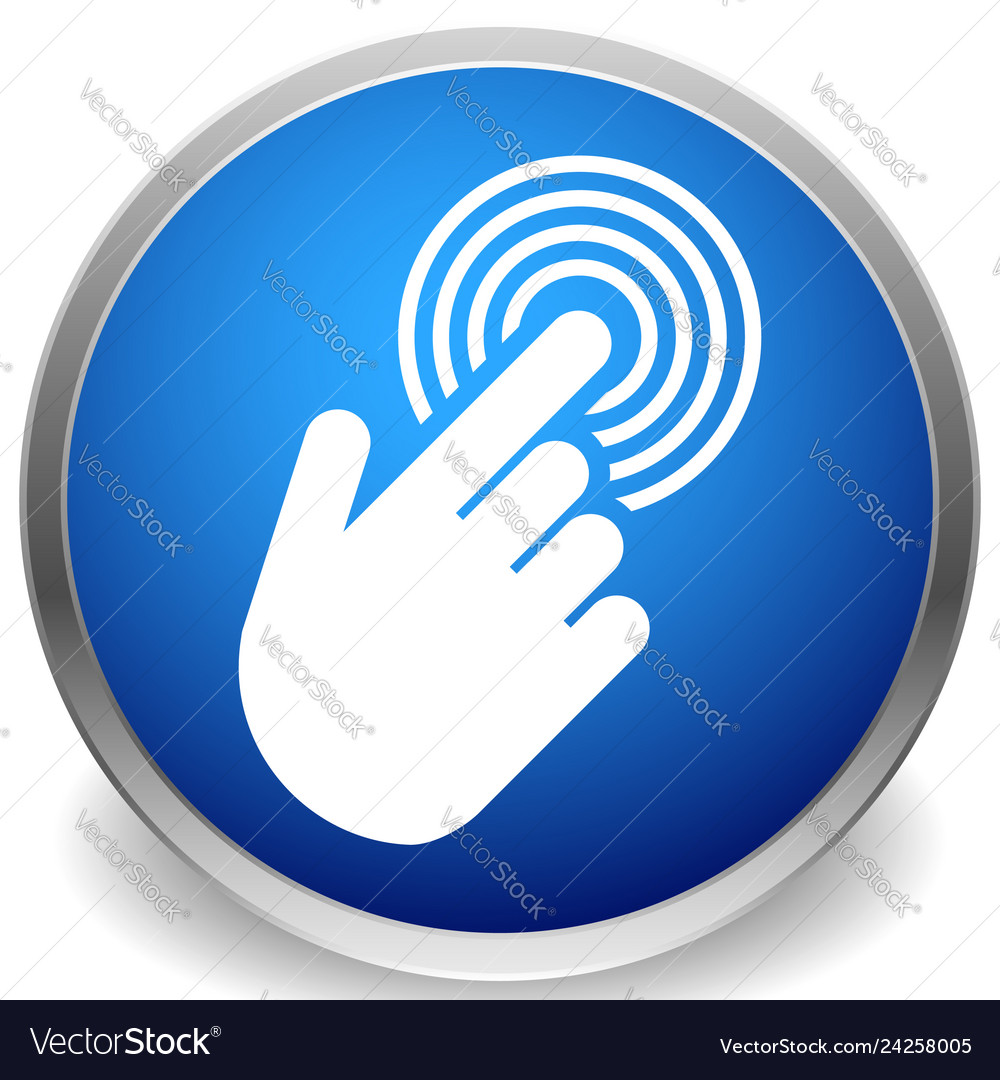 Tapping touchscreen on interface mobile phone icon vector image Tapping touchscreen on interface mobile phone icon