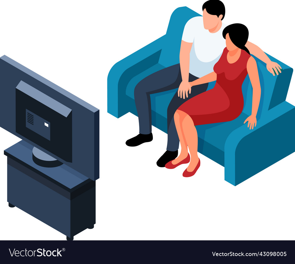 Watching tv icon Royalty Free Vector Image - VectorStock