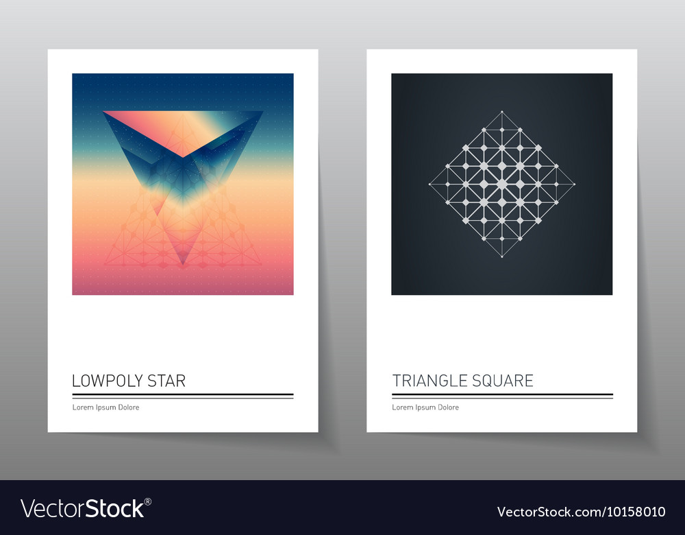 Abstract geometry backgrounds set a4 format