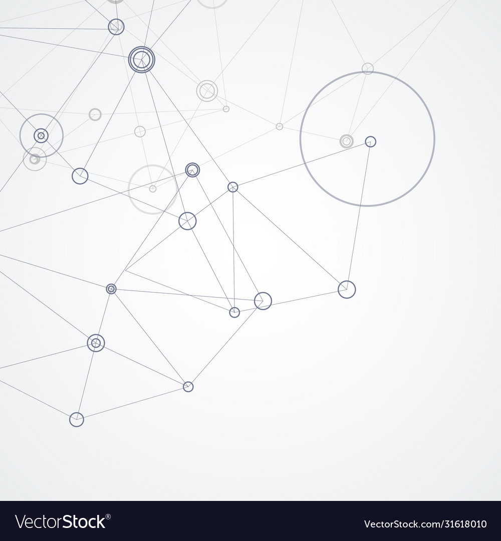 Abstract polygonal with connecting dots vector image Abstract polygonal with connecting dots