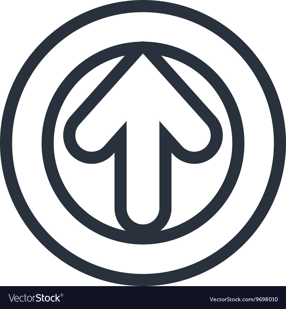 Arrow isolated flat icon