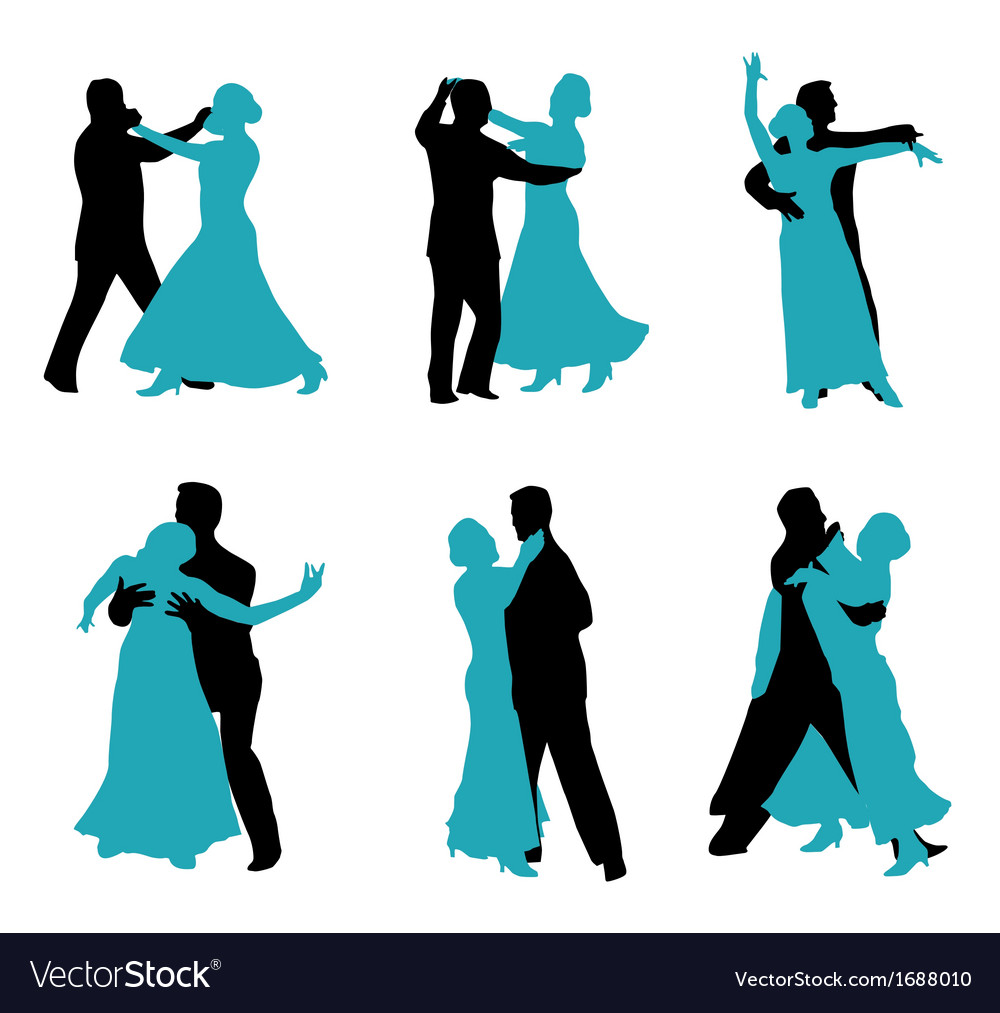 Couple Ballroom Dancing Silhouette