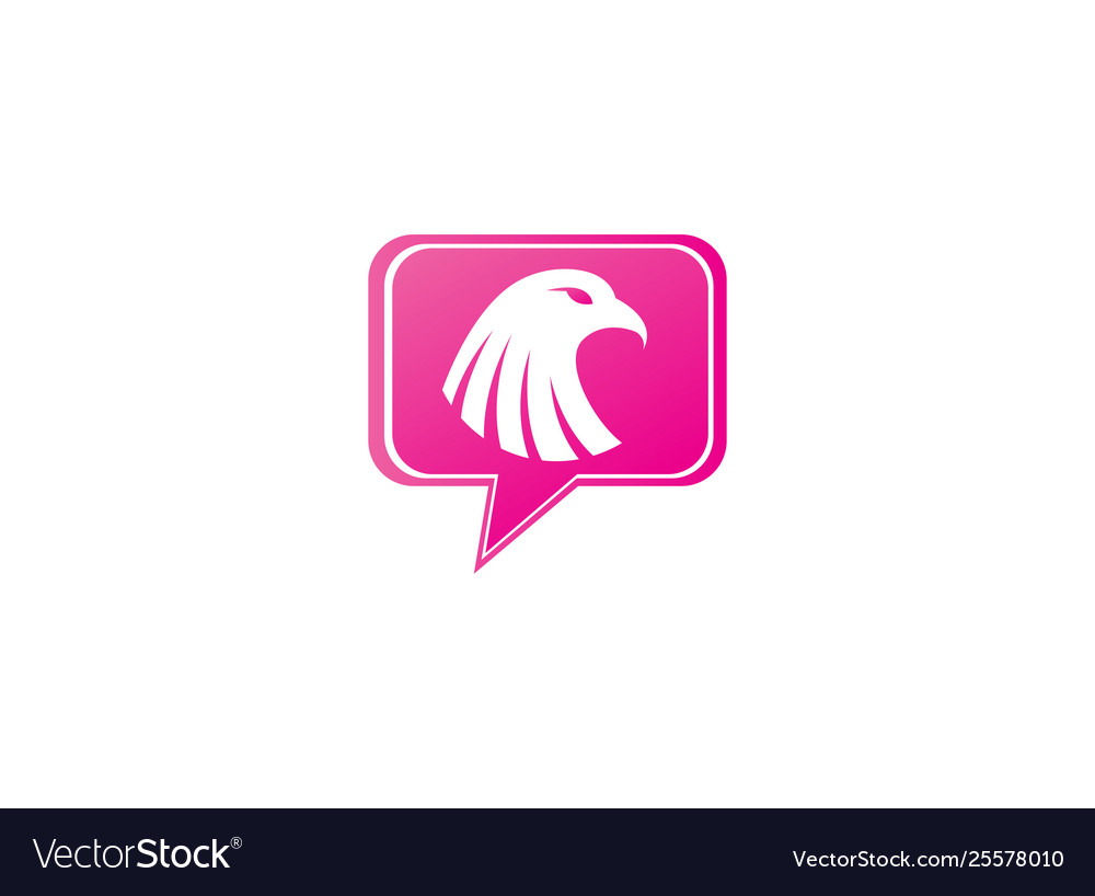 Adler Kopf Chat Icon Logo