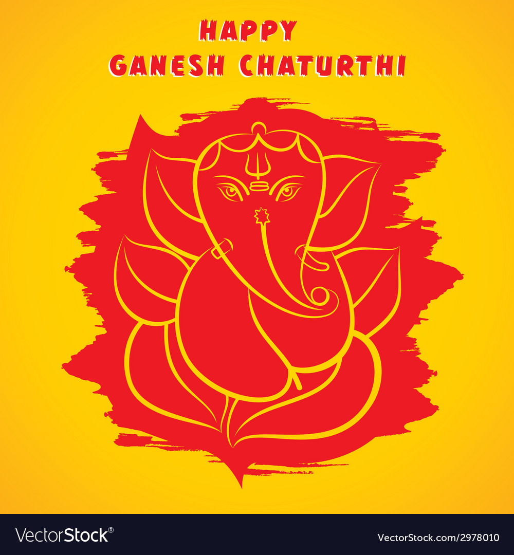 Happy ganesha chaturthi festival greeting