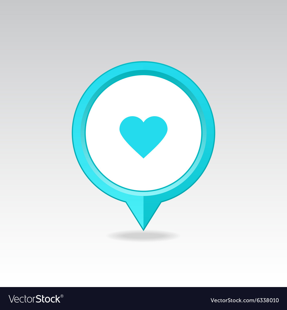 Heart pin map icon pointer markers