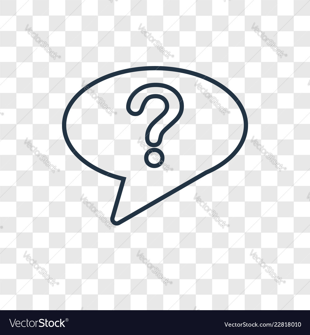 Help concept linear icon isolated on transparent vector image Help concept linear icon isolated on transparent