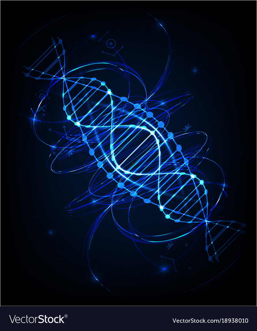 Science template wallpaper or banner with a dna Vector Image Science template wallpaper or banner with a dna Vector Image