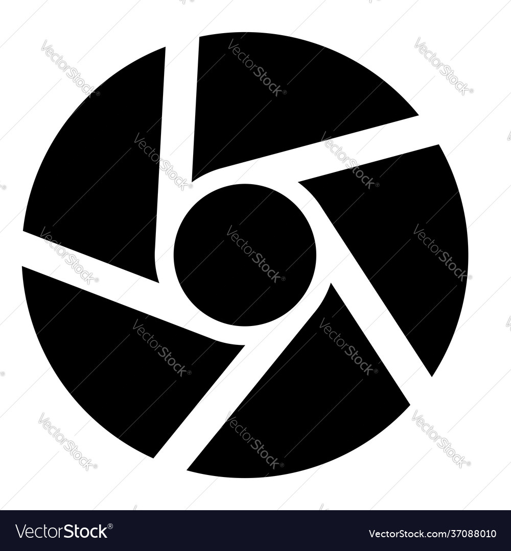 Segmented circle aperture-like geometric vector image Segmented circle aperture-like geometric