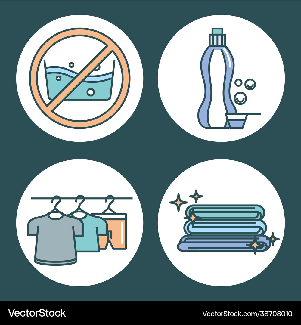 Set laundry clothes Royalty Free Vector Image - VectorStock