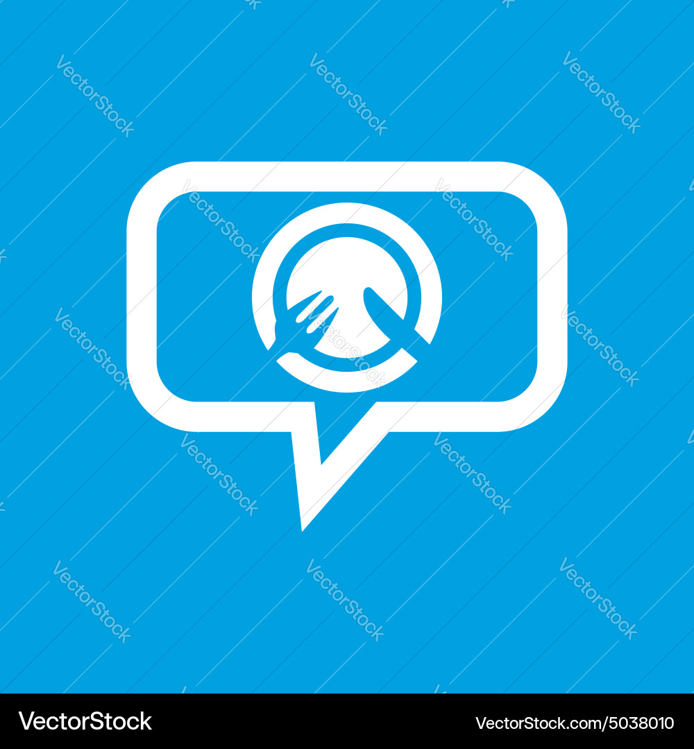Tableware message icon Royalty Free Vector Image