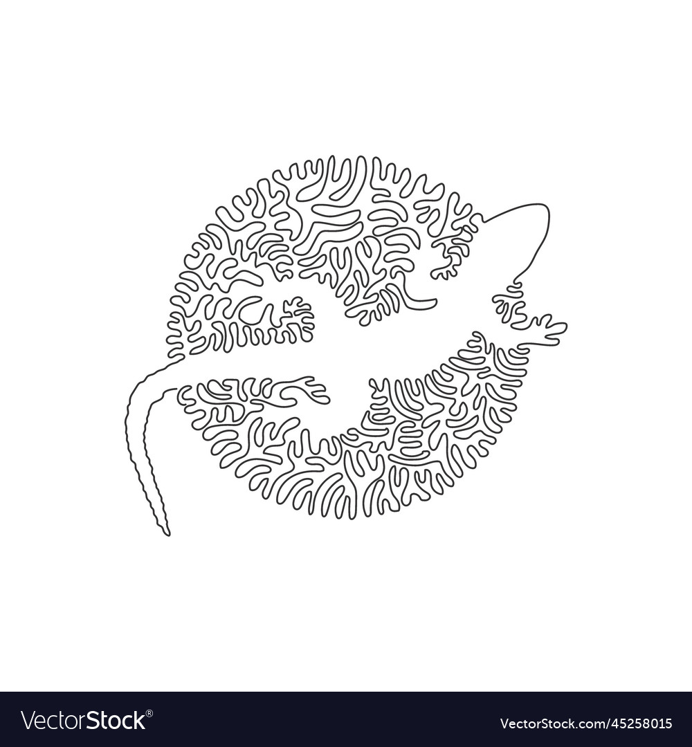 Continuous one curve line drawing of exotic vector image Continuous one curve line drawing of exotic