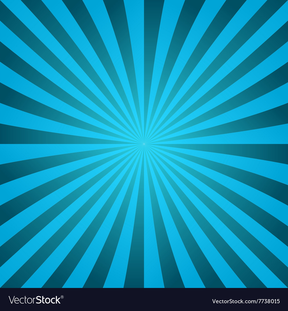 Cyan ray burst design background Royalty Free Vector Image