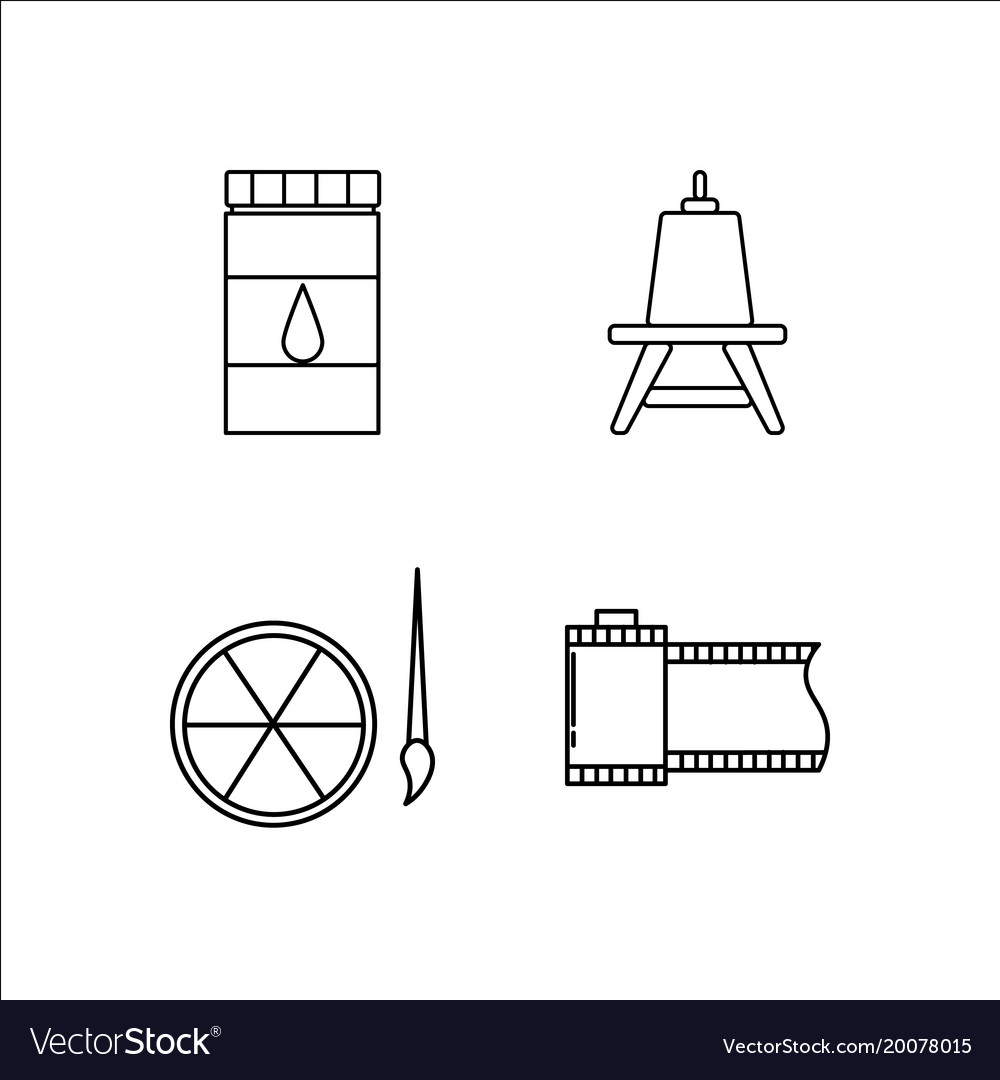 Design and studio simple linear icon setsimple