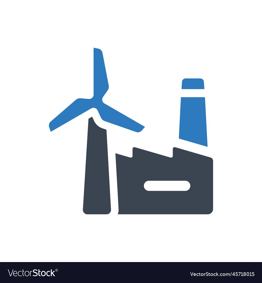 Factory eco energy icon