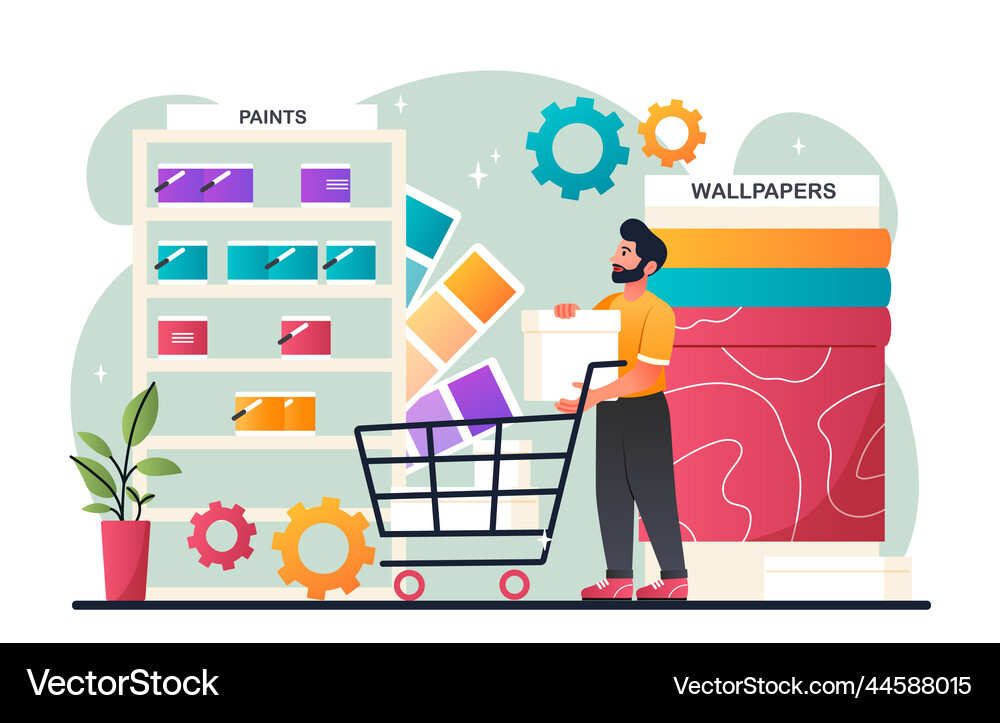 Interior design concept Royalty Free Vector Image