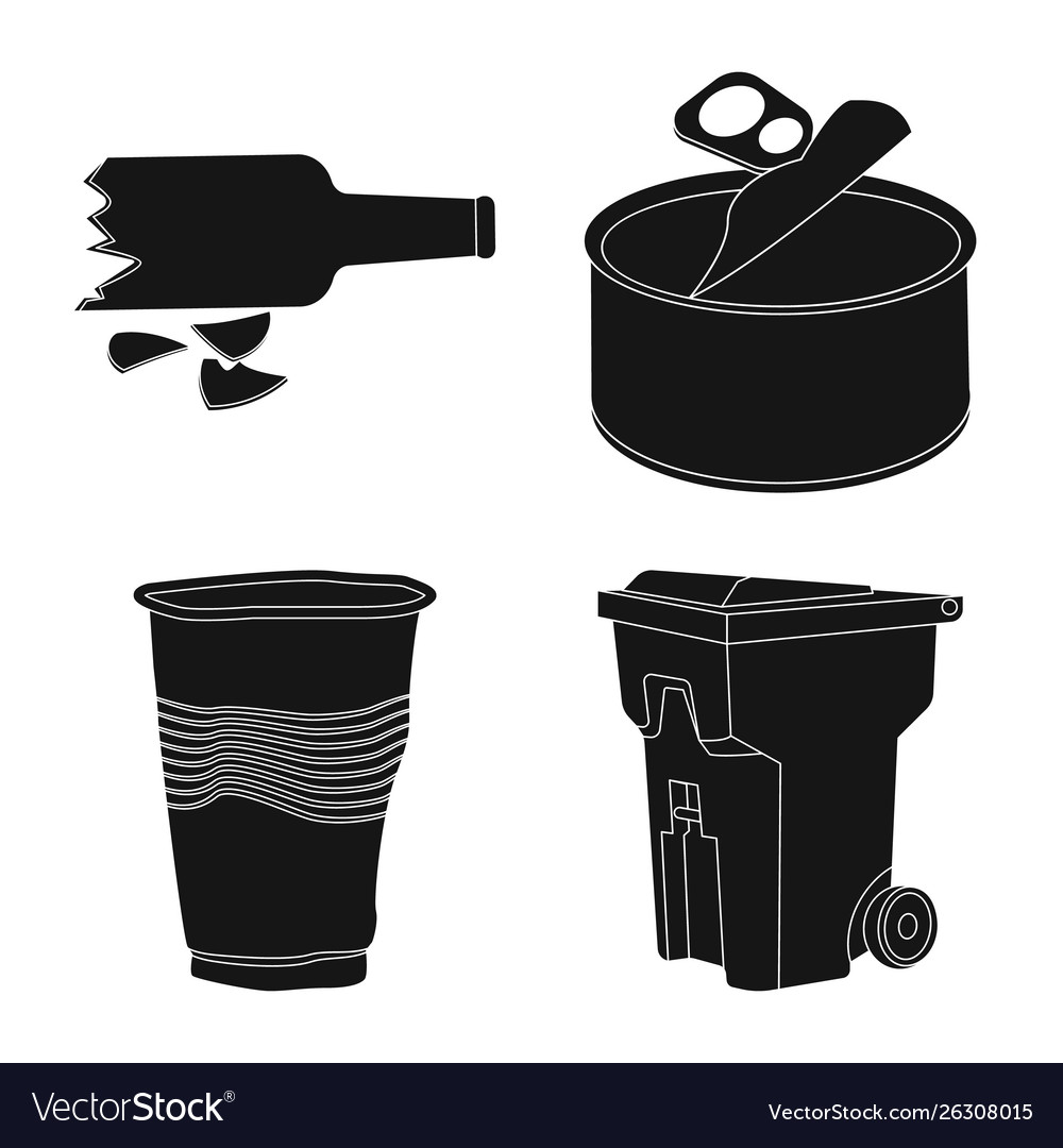 Isolated object refuse and junk icon vector image Isolated object refuse and junk icon