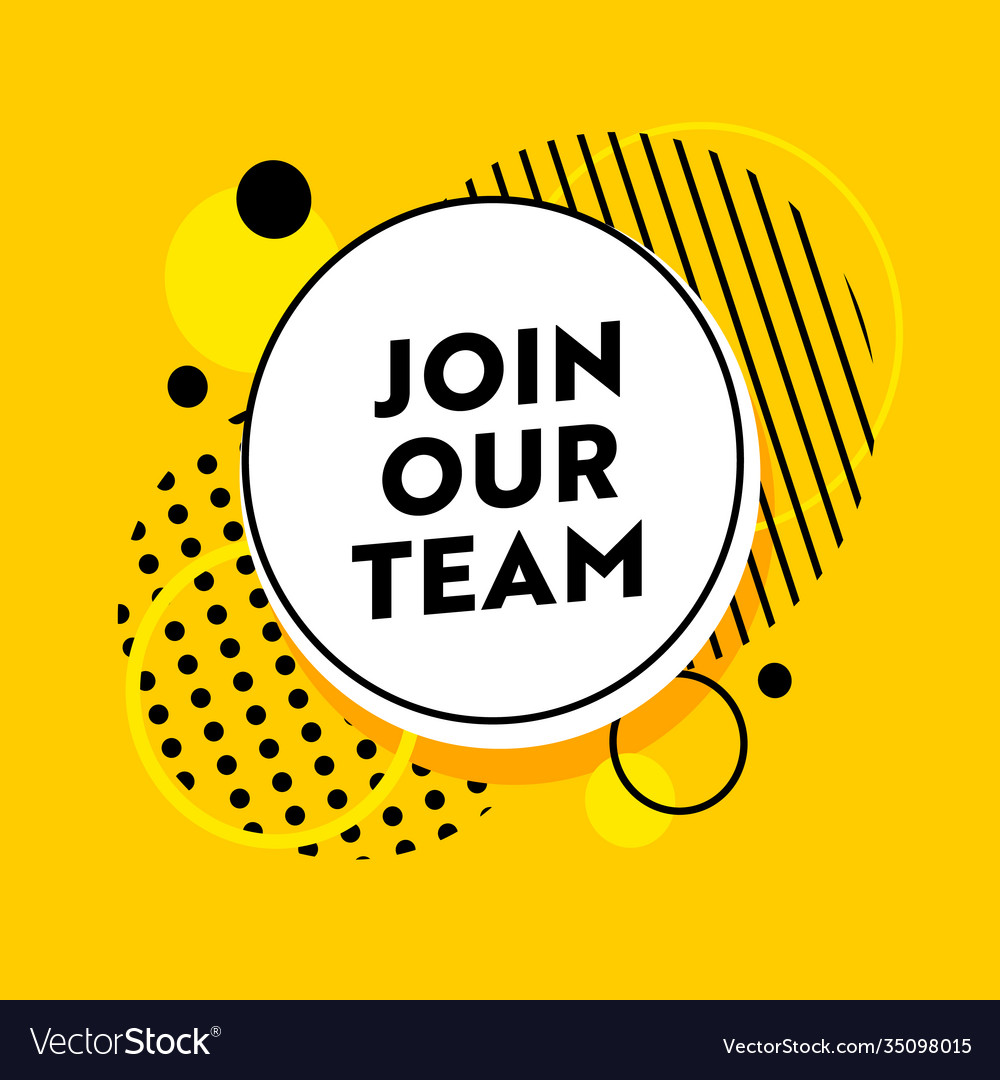 Join our team banner for job hiring agency vector image Join our team banner for job hiring agency