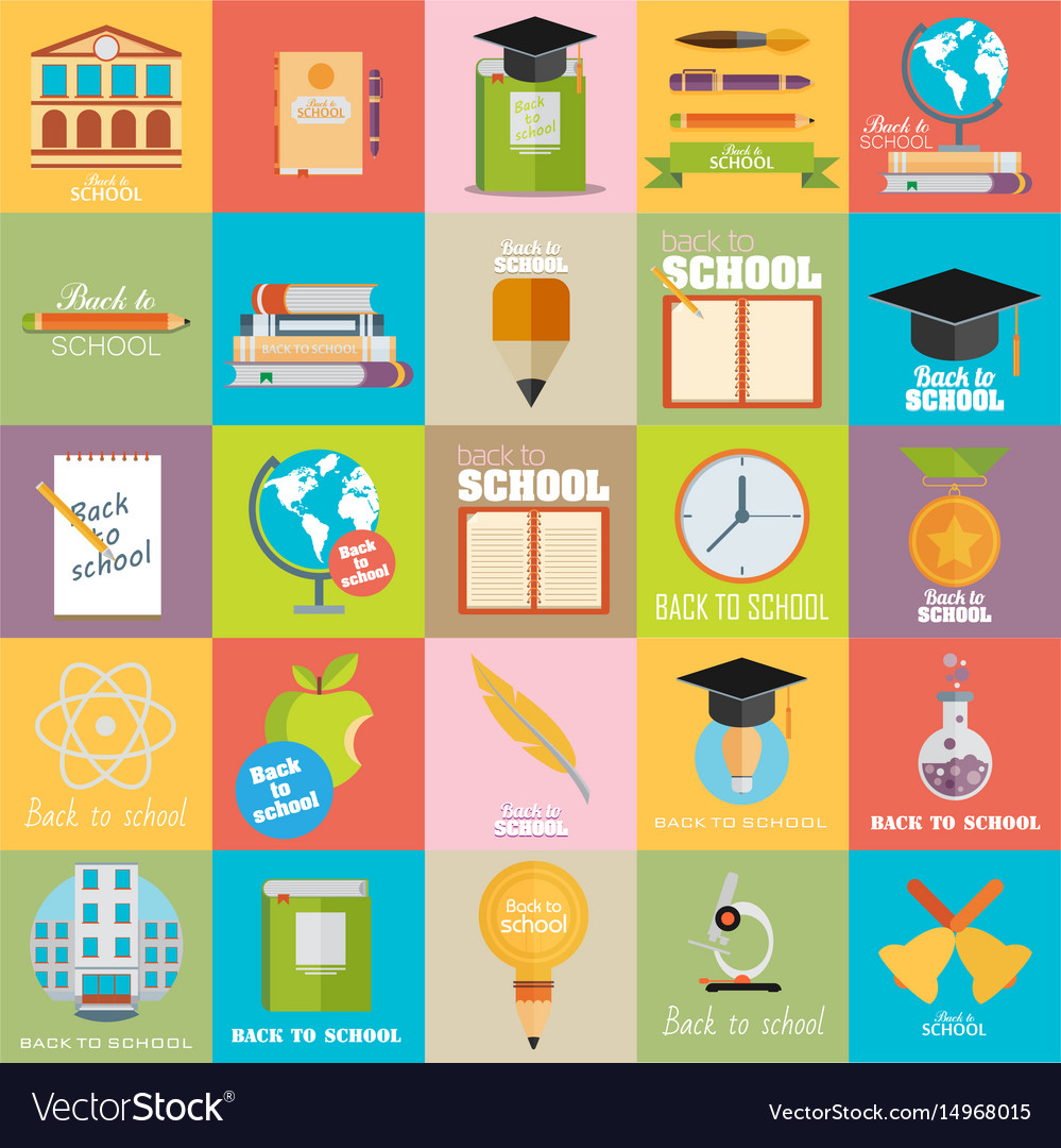 modern school flat design flyers templates school flyers examples