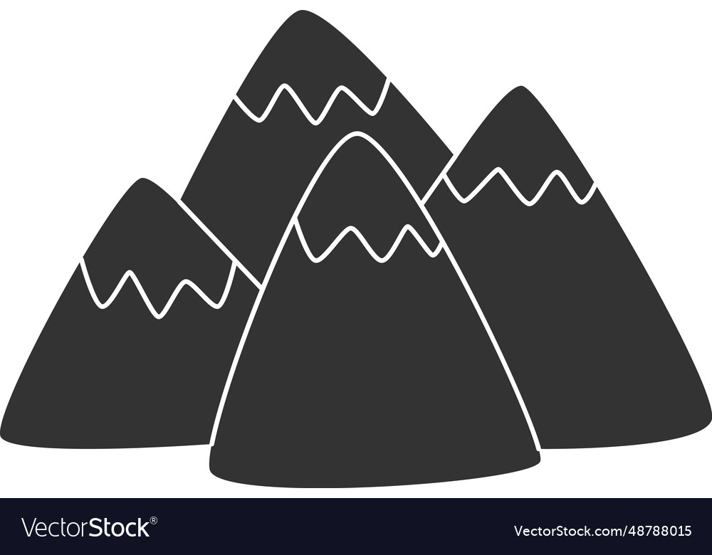 Mountains doodle landscape