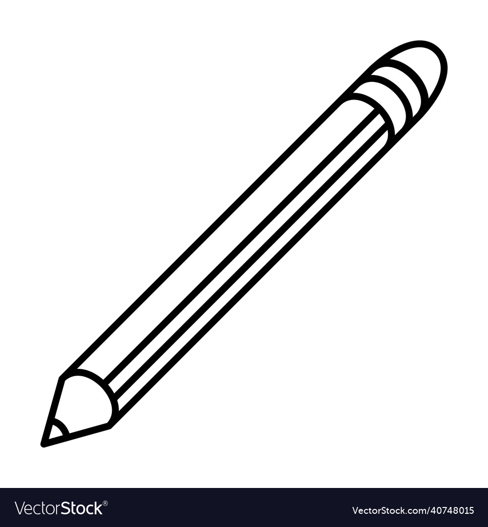 Pencil school supply Royalty Free Vector Image