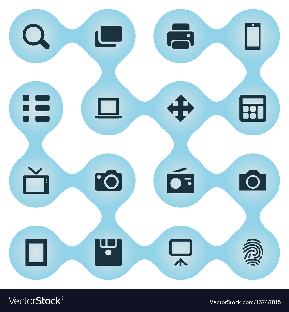 Set of simple hardware icons