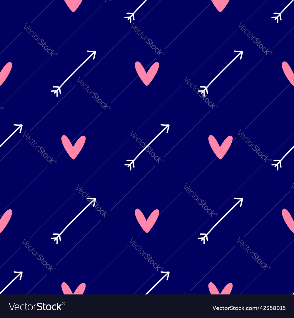 Simple seamless pattern with repeating arrow vector image Simple seamless pattern with repeating arrow