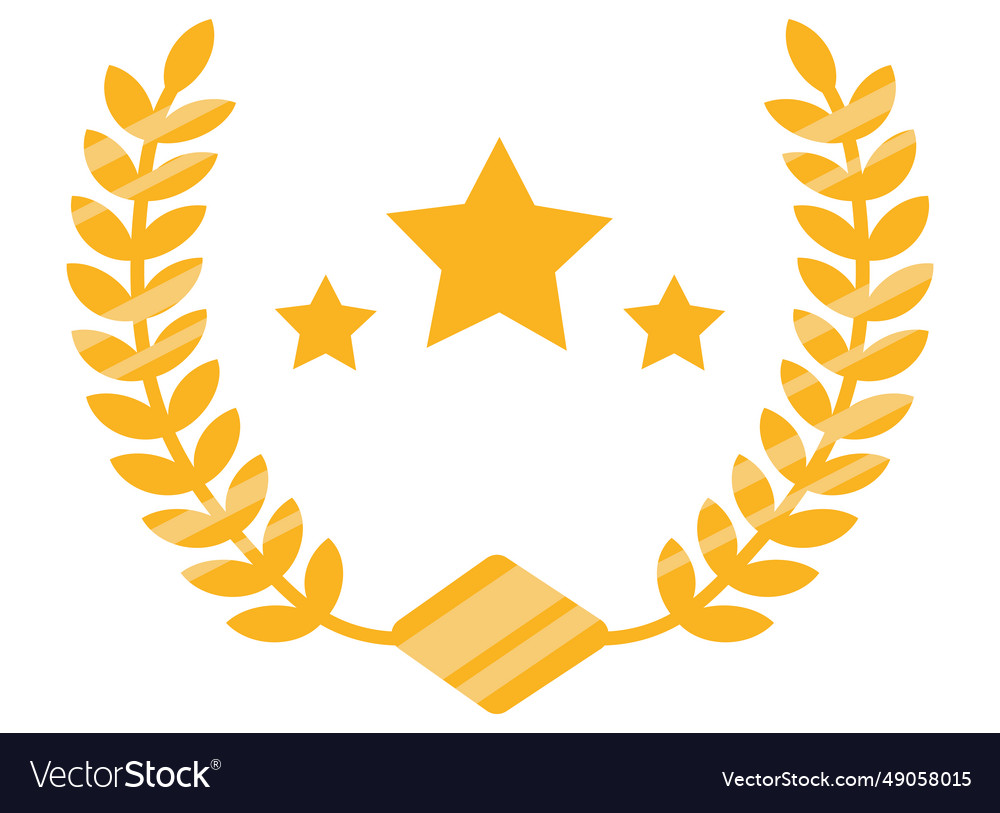 Star with golden wreath Royalty Free Vector Image