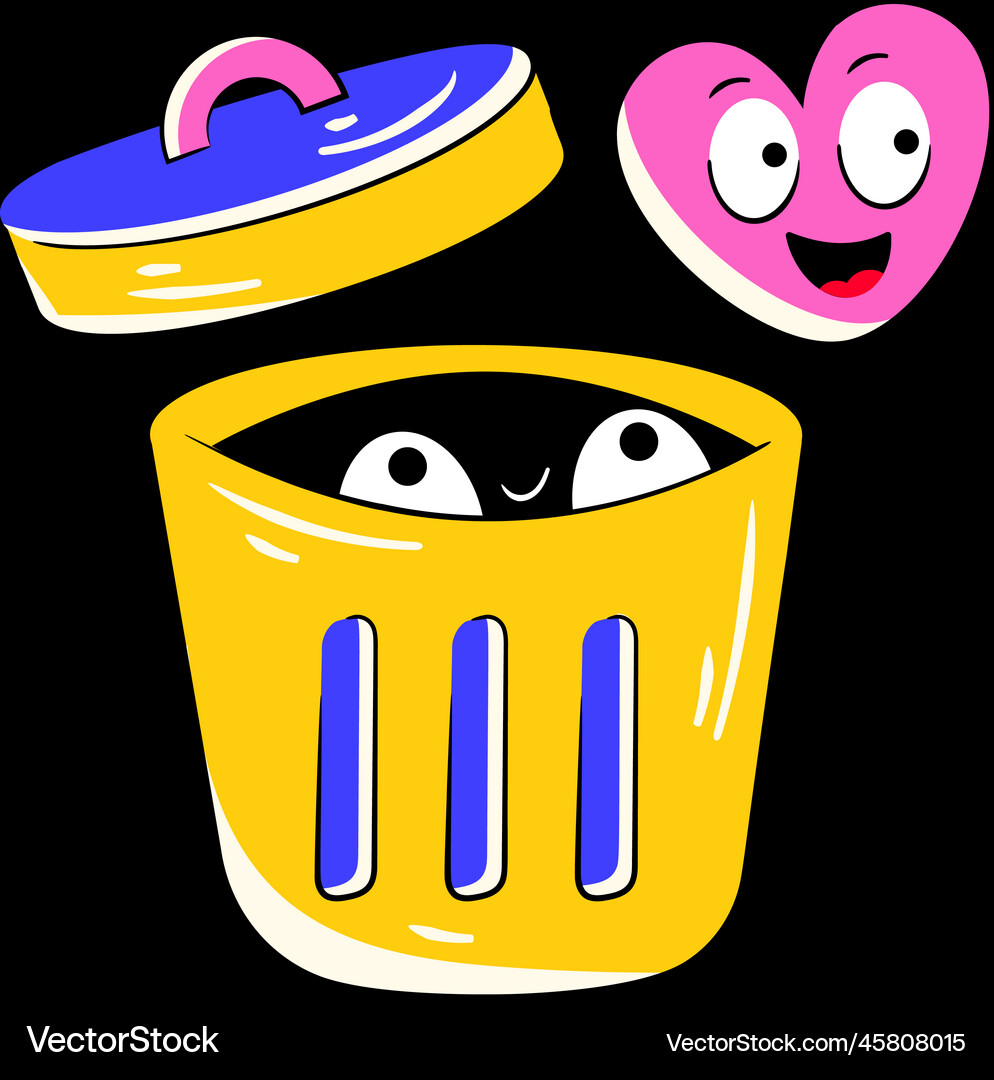 Trash can Royalty Free Vector Image - VectorStock