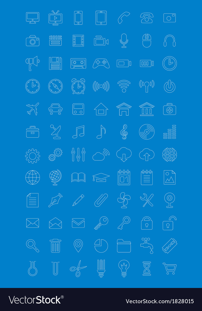 Universal icons set for web design