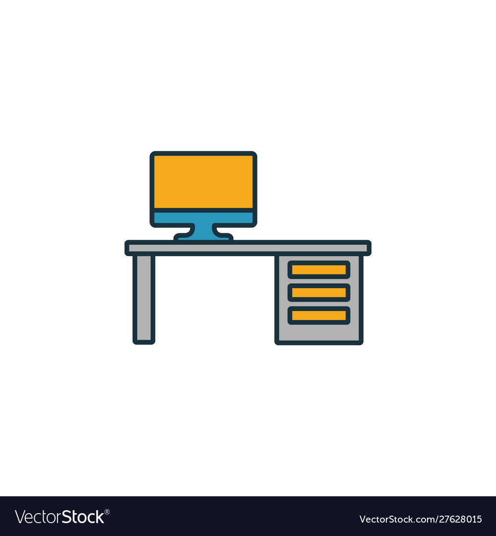 Workplace icon simple element from project vector image Workplace icon simple element from project