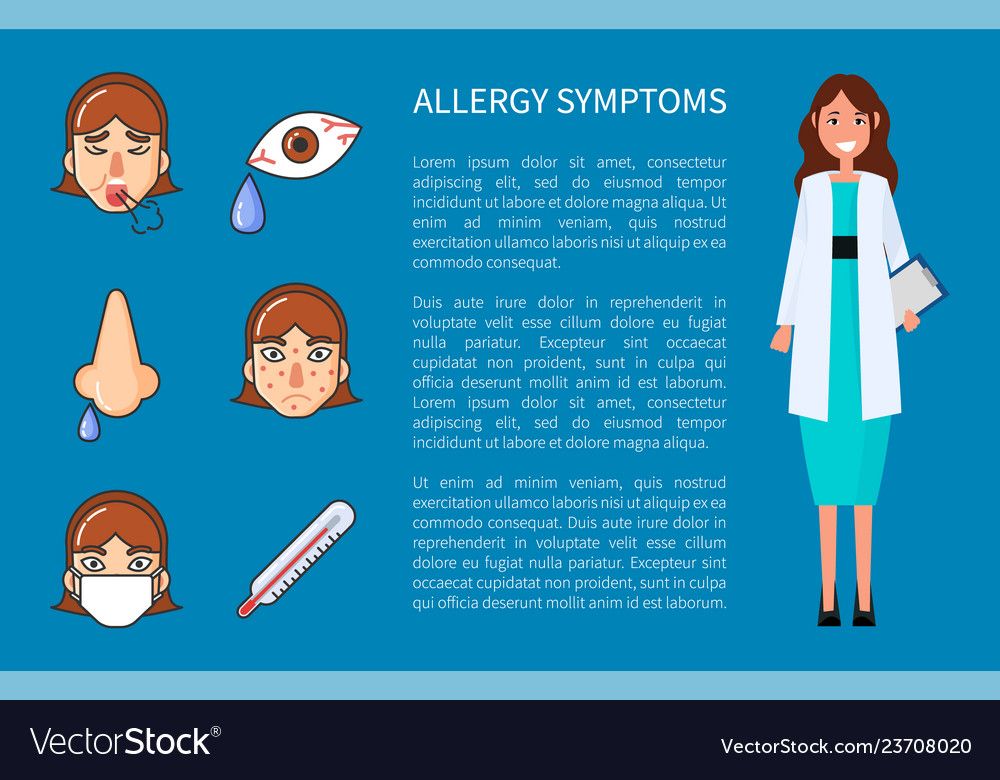 Allergy symptoms information with doctor