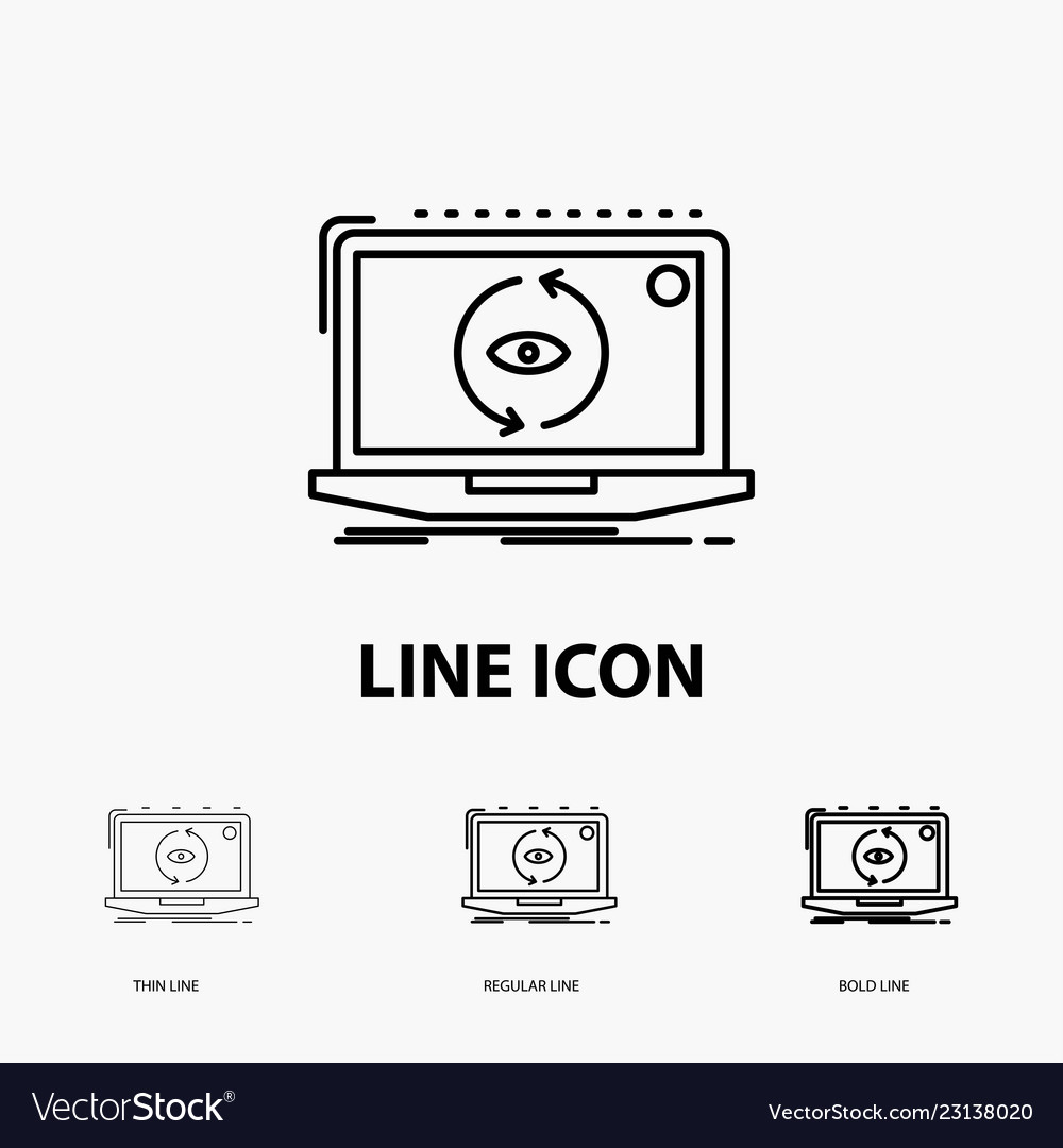 App application new software update icon in thin vector image App application new software update icon in thin