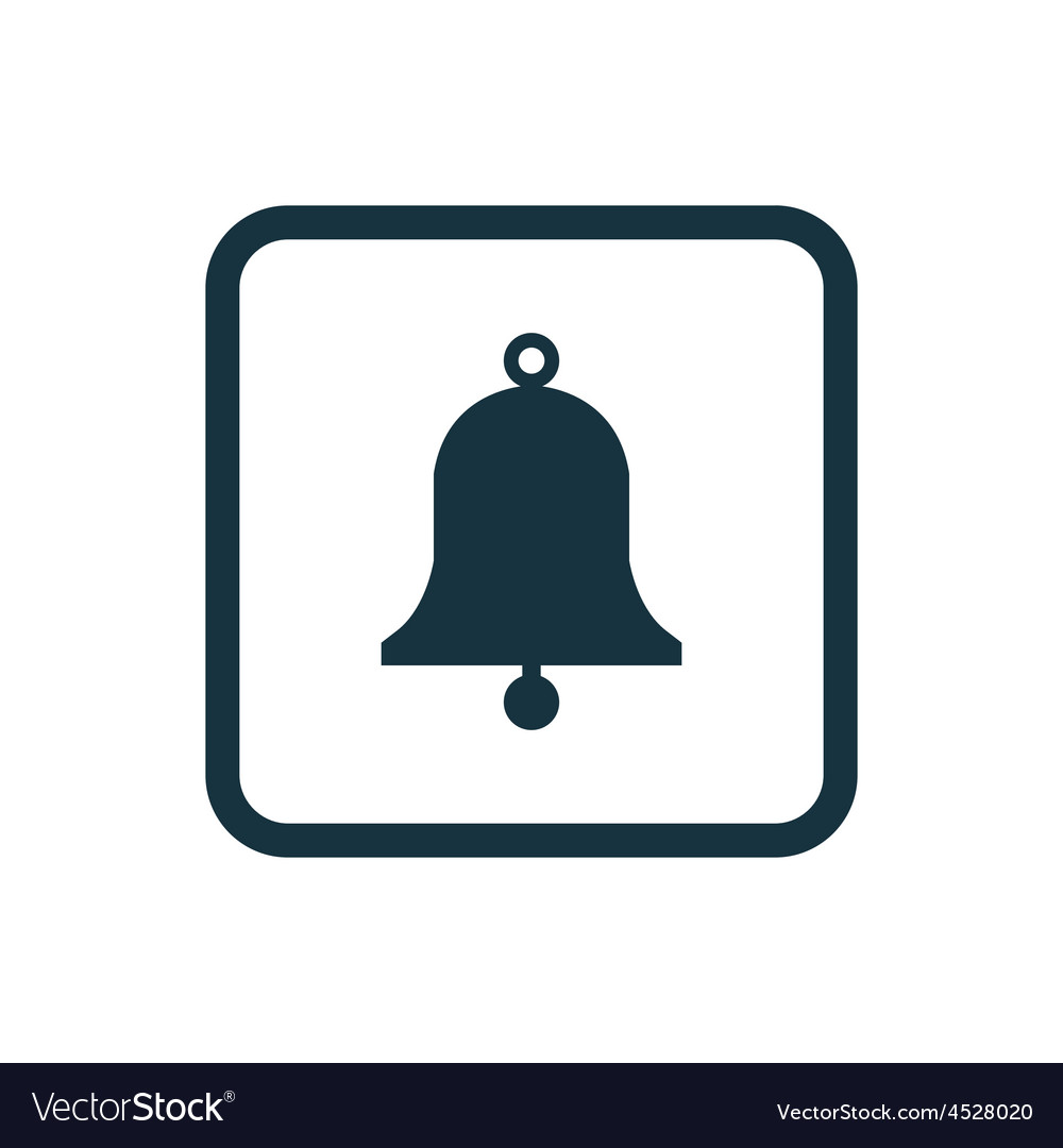 Bell icon rounded squares button