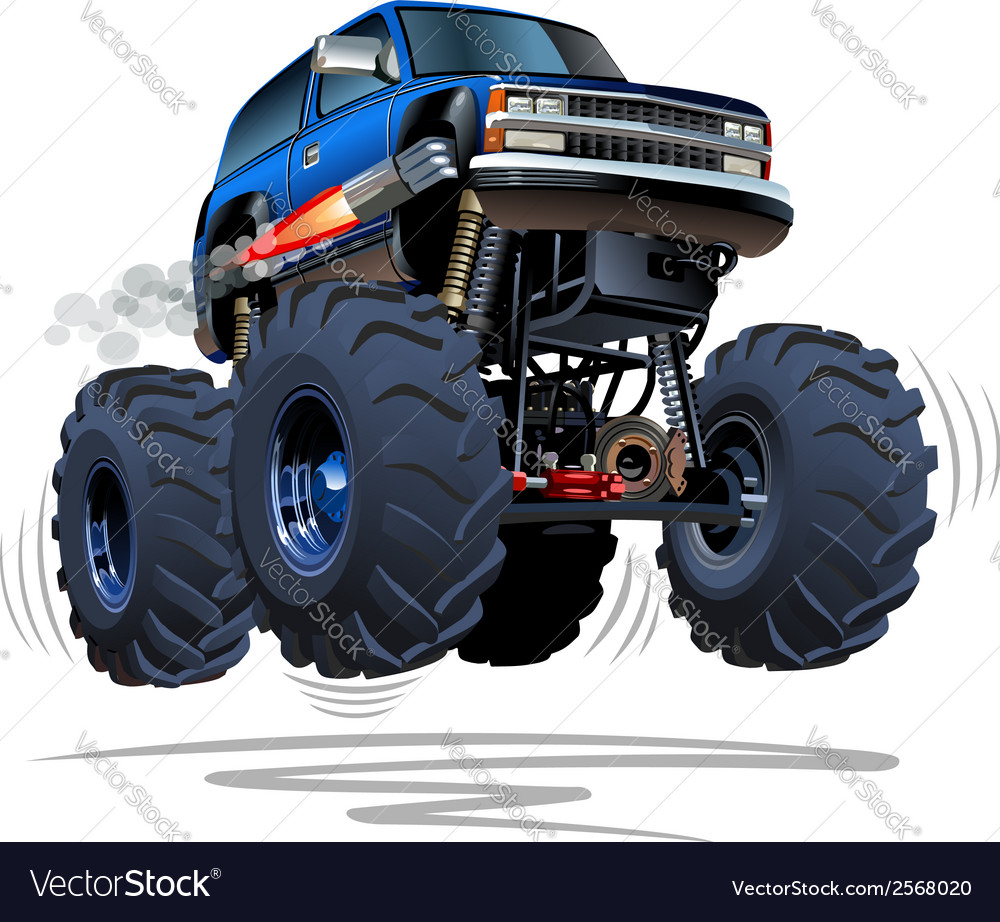 Cartoon Monster Truck Royalty Free Vector Image